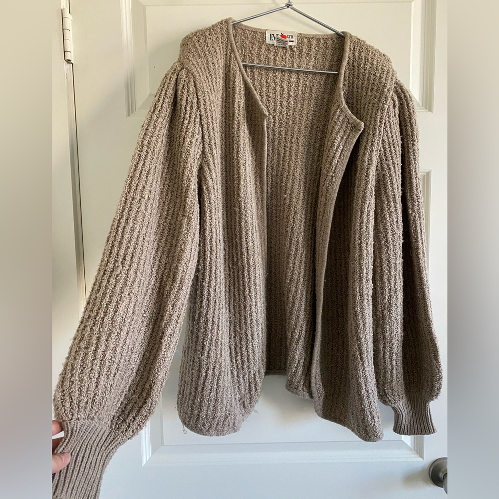 Vintage Balloon Sleeve Cardigan